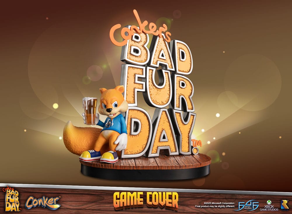 Conker´s Bad Fur Day Estatua Game Cover Exclusive Edition 45 cm