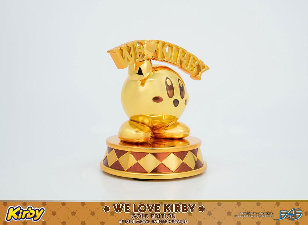 Kirby Estatua DieCast We Love Kirby Gold Edition 10 cm