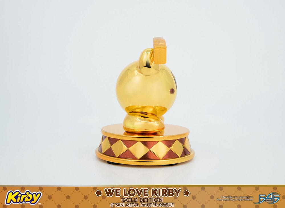 Kirby Estatua DieCast We Love Kirby Gold Edition 10 cm