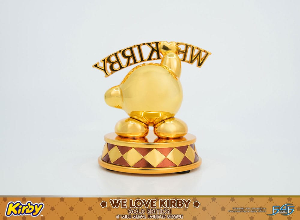 Kirby Estatua DieCast We Love Kirby Gold Edition 10 cm