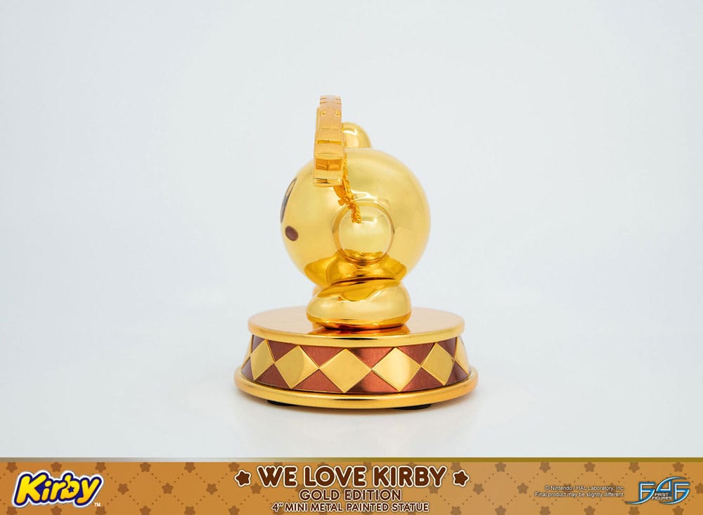Kirby Estatua DieCast We Love Kirby Gold Edition 10 cm