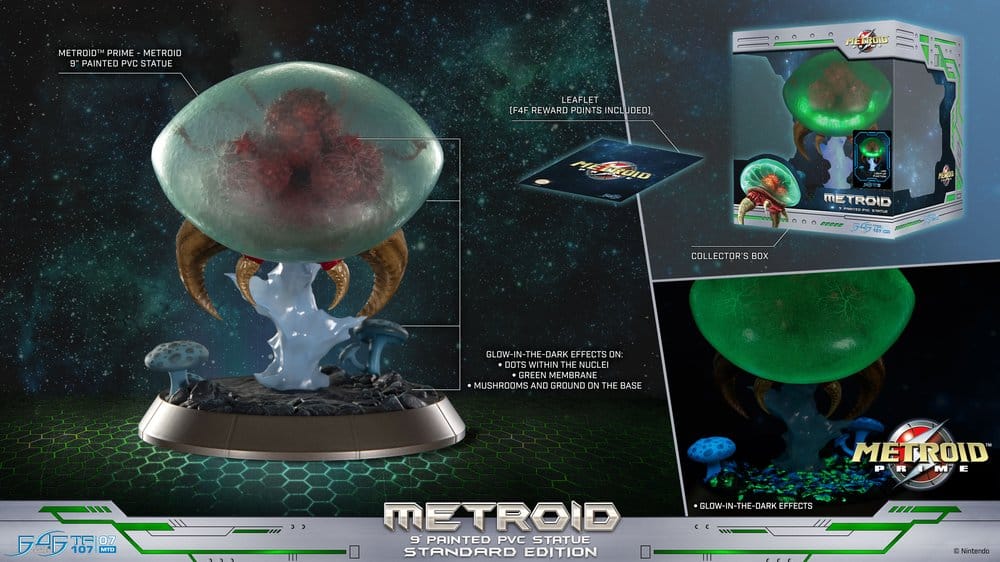 Metroid Prime Figura PVC Metroid (Standard) (Glow in the Dark) 21 cm