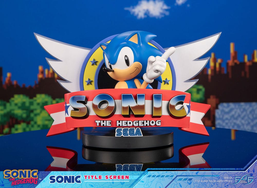 Sonic the Hedgehog Estatua Sonic Title Screen 21 cm
