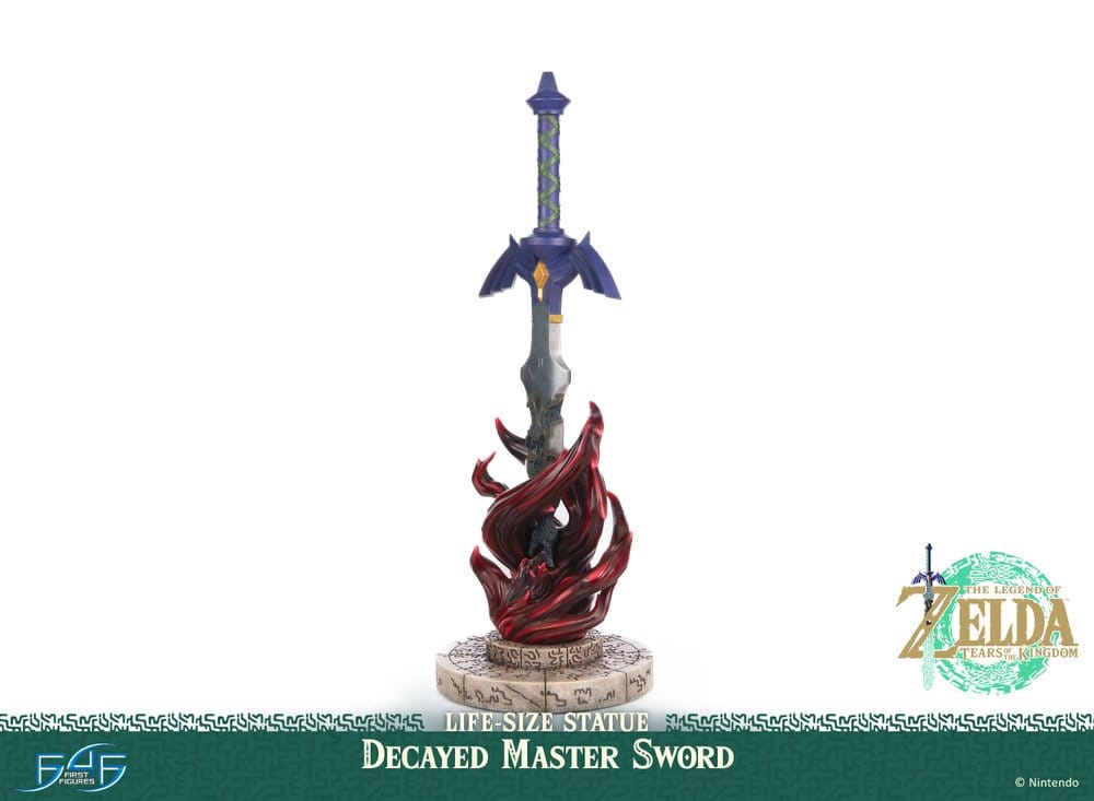 The Legend of Zelda: Tears of the Kingdom Estatua tamaño natural 1/1 Decayed Master Sword 28 cm
