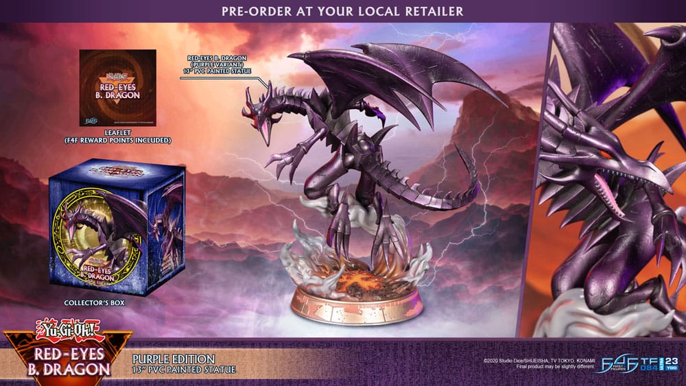 Yu-Gi-Oh! Estatua PVC Red-Eyes B. Dragon Purple Colour 33 cm