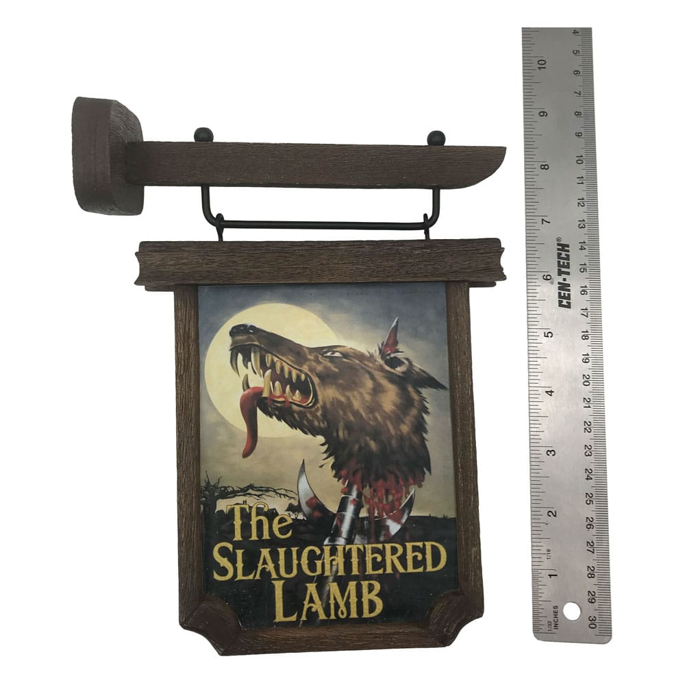 Un hombre lobo americano en Londres Mini Réplica Pub Sign 6 cm