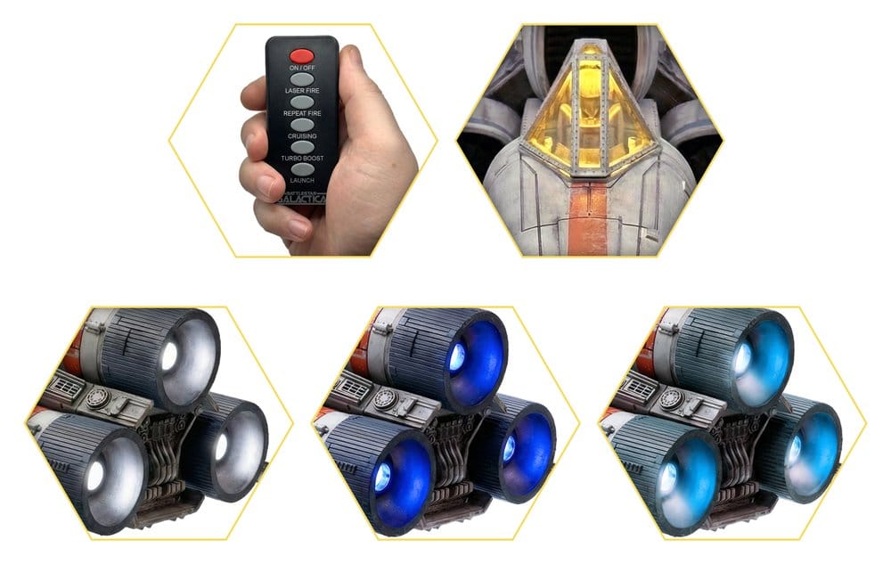 Battlestar Galactica Figura con Vehículo Colonial Viper Mk & Lieutenant Boomer
