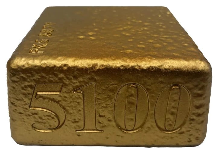 James Bond prop Réplica 1/1 Goldfinger Fort Knox Bullion Bar 25 cm Limited Edition