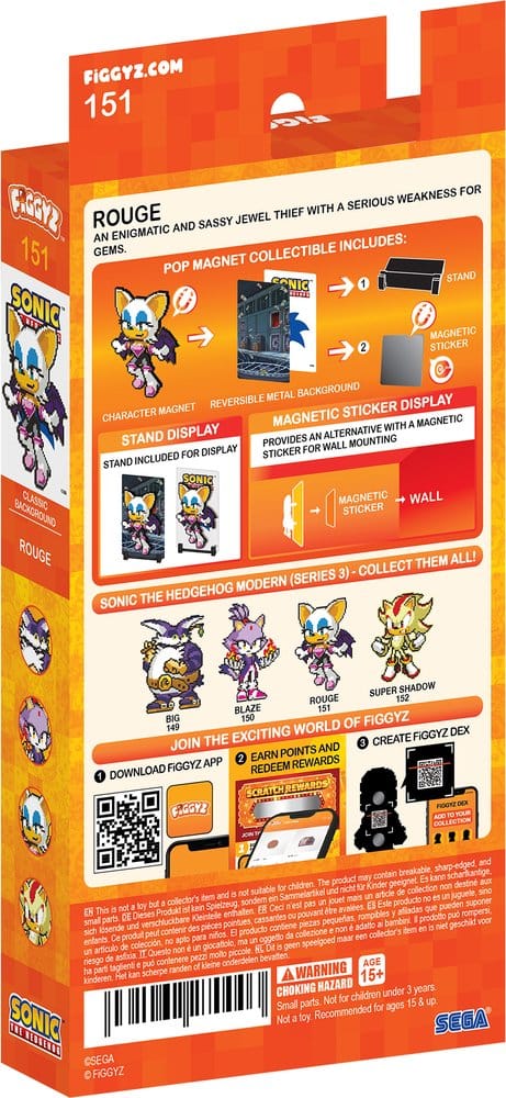 Sonic the Hedgehog (Modern) FiGGYZ Figura Coleccionable Magnética Rouge the Bat 11 cm