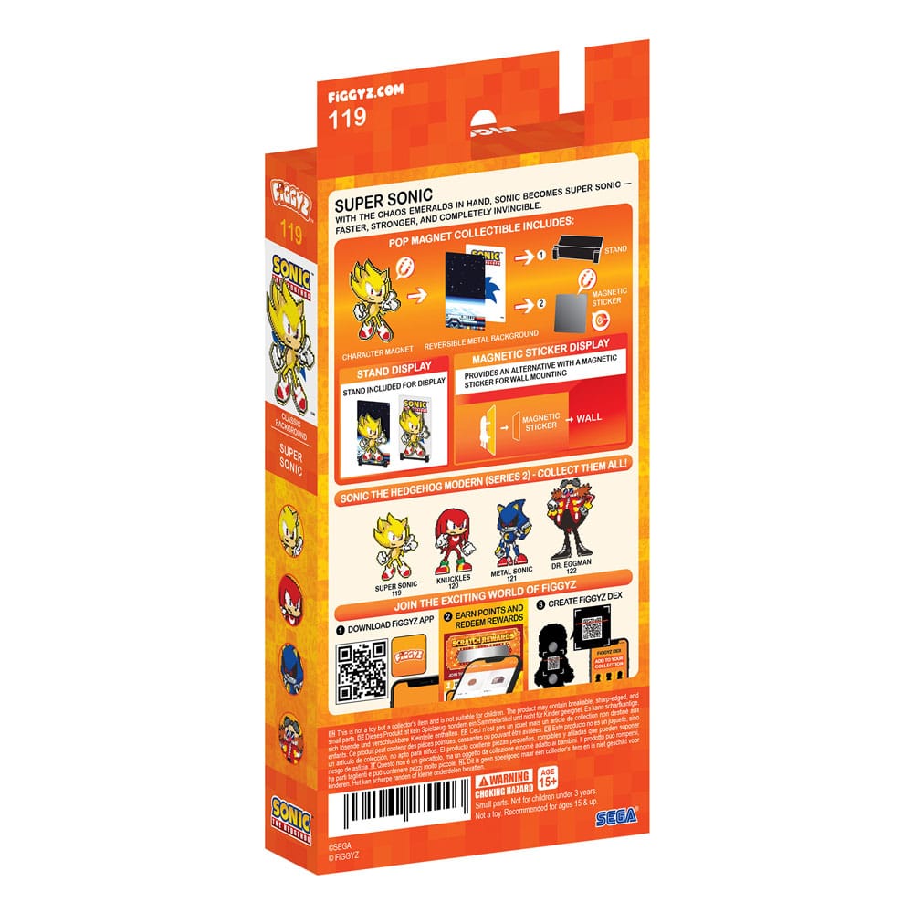 Sonic the Hedgehog (Modern) FiGGYZ Figura Coleccionable Magnética Super Sonic 11 cm