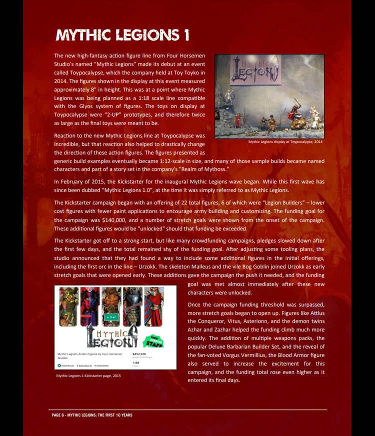 Mythic Legions: The First 10 Year Libro Hardcover *INGLÉS* - Z POP Toys