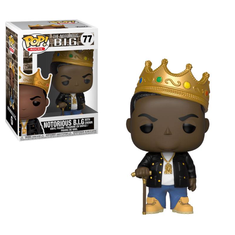 Notorious B.I.G. POP! Rocks Vinyl Figura Notorious B.I.G. with Crown 9 cm - Z POP Toys