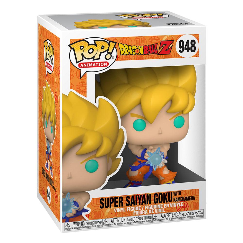 Dragon Ball Z Figura POP! Animation Vinyl SS Goku w/ Kamehameha Wave 9 cm