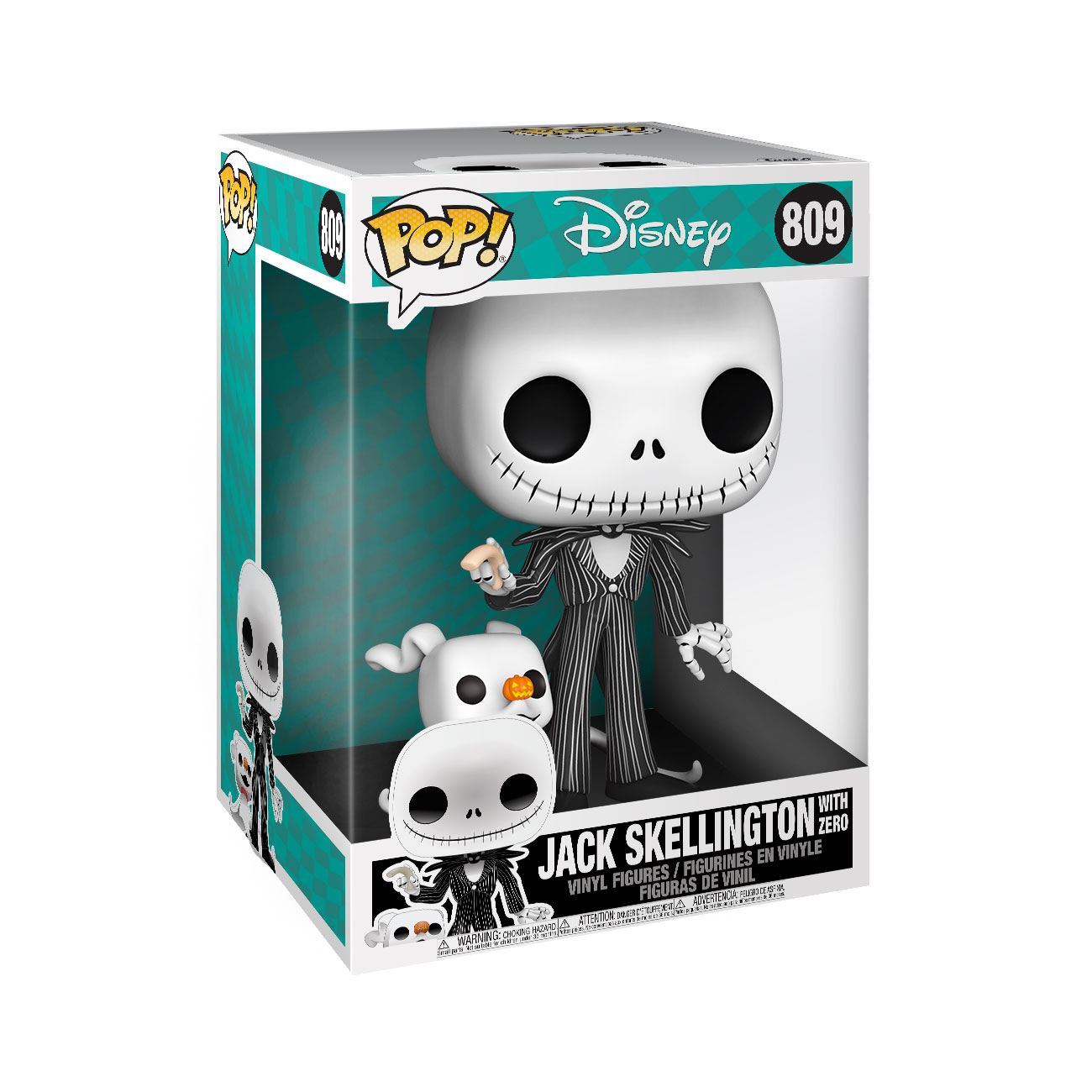 Pesadilla antes de Navidad Super Sized POP! Disney Vinyl Figura Jack w/Zero 25 cm