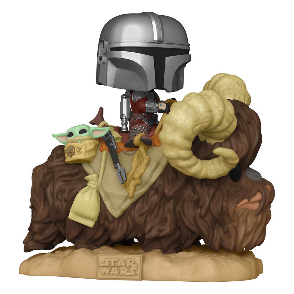 Star Wars The Mandalorian POP! Deluxe Vinyl Figura The Mandalorian on Wantha with Child in Bag 9 cm