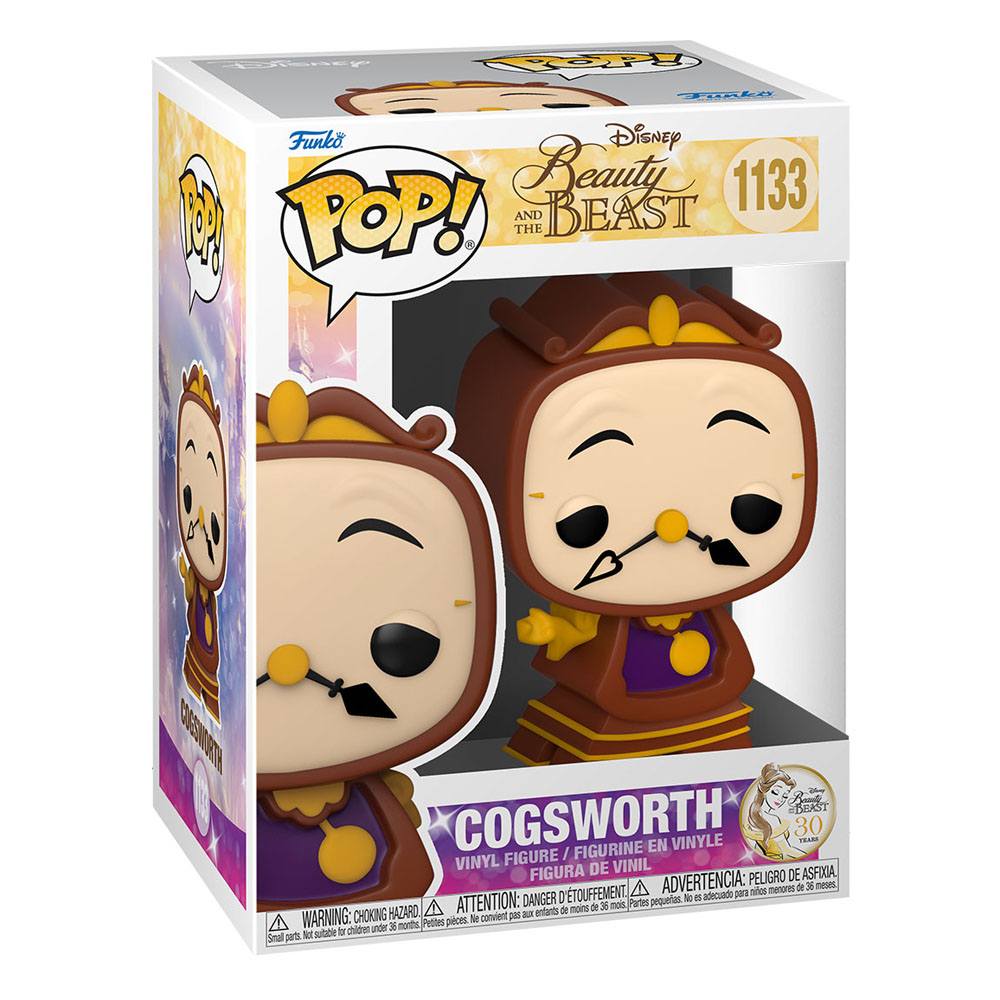 La bella y la bestia Figura POP! Movies Vinyl Cogsworth 9 cm - Z POP Toys