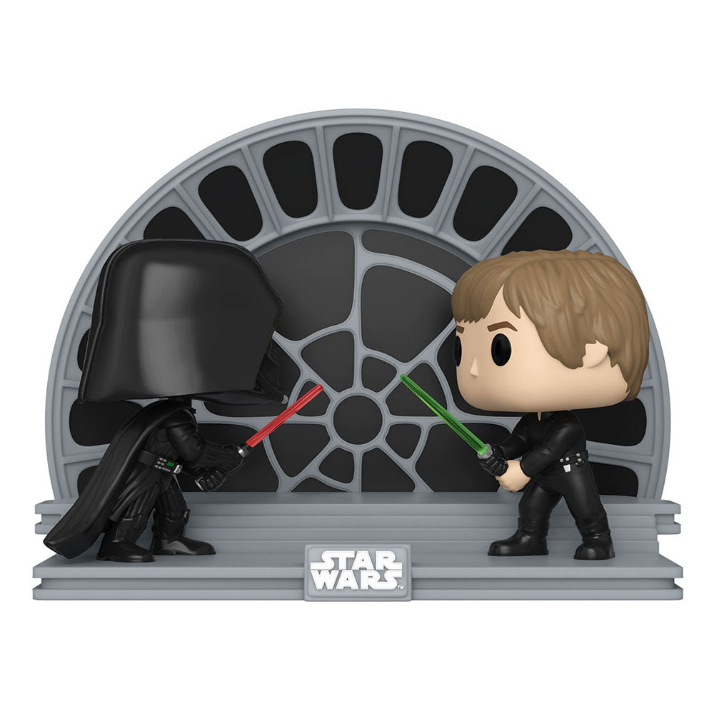 Star Wars Return of the Jedi 40th Anniversary Pack de 2 POP Moment! Vinyl Figuras Luke vs Vader 9 cm