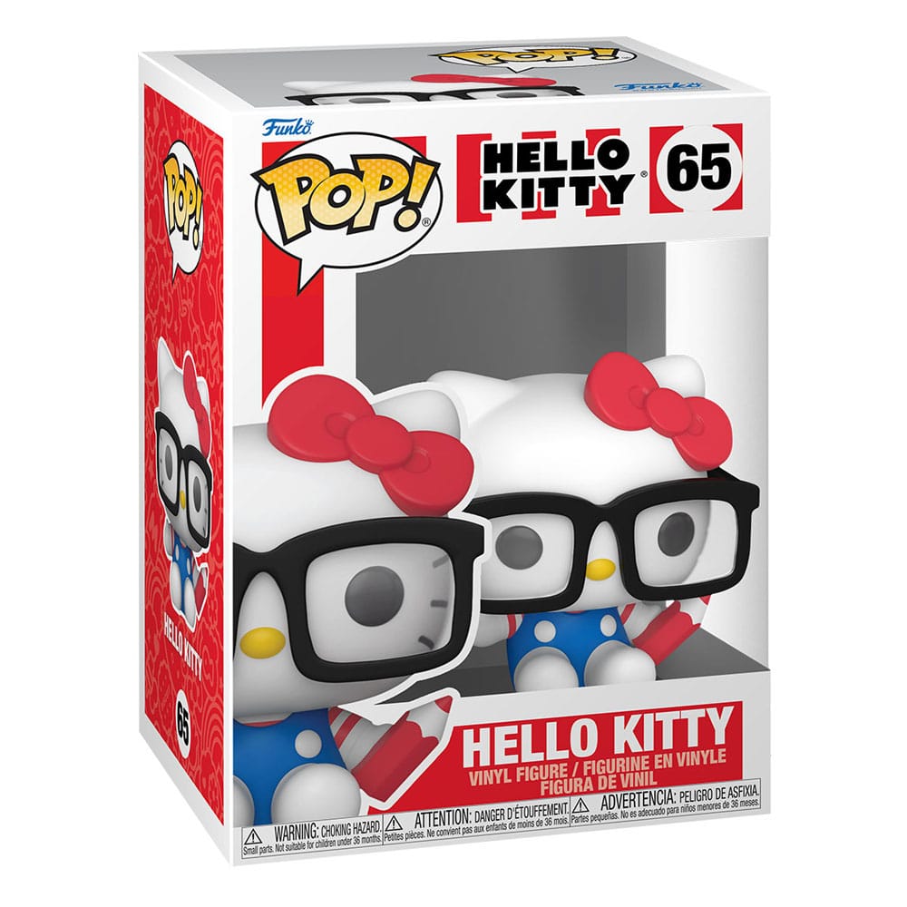 Hello Kitty Figura POP! Sanrio Vinyl Hello Kitty Nerd 9 cm