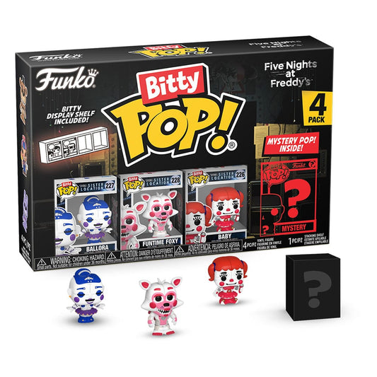 Five Nights at Freddy's Pack de 4 Figuras Bitty POP! Vinyl Ballora 2,5 cm