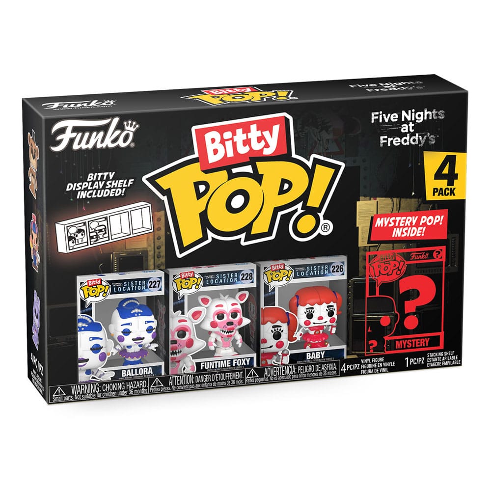 Five Nights at Freddy's Pack de 4 Figuras Bitty POP! Vinyl Ballora 2,5 cm