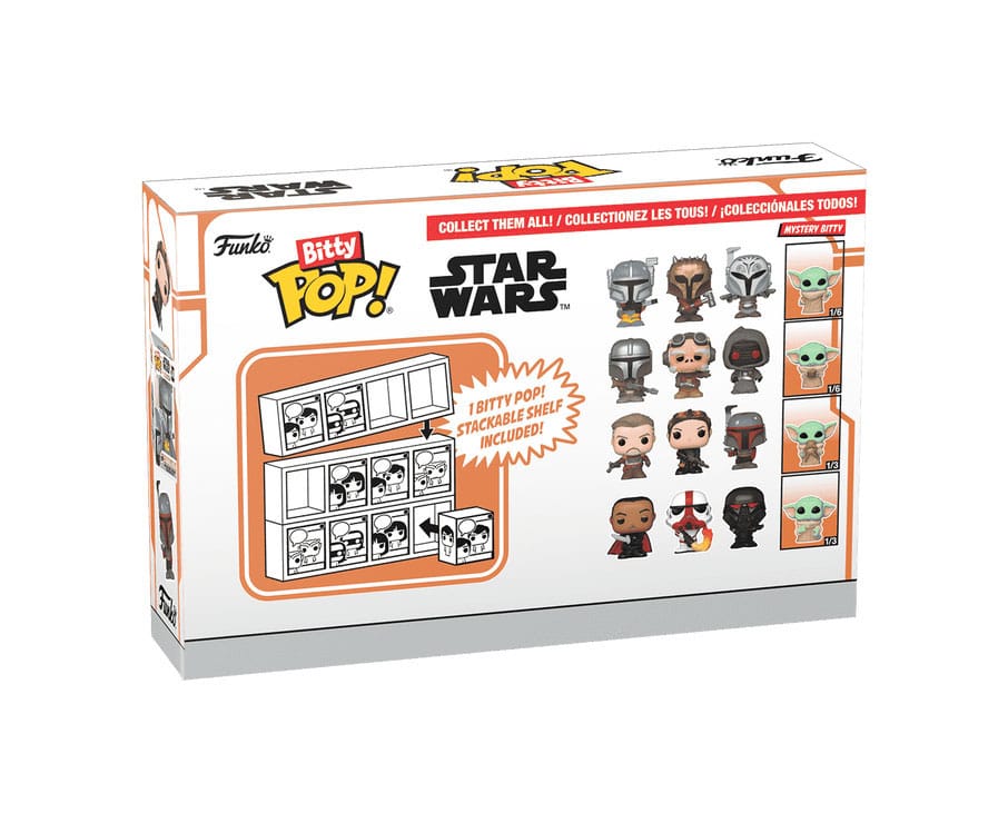 Star Wars: Mandalorian Pack de 4 Figuras Bitty POP! Vinyl Marshal 2,5 cm