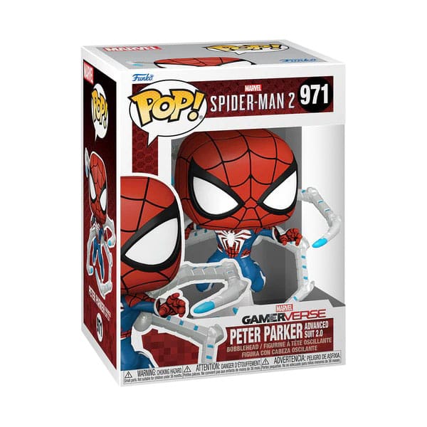 Spider-Man 2 POP! Games Vinyl Figura Peter Parker Suit 9 cm