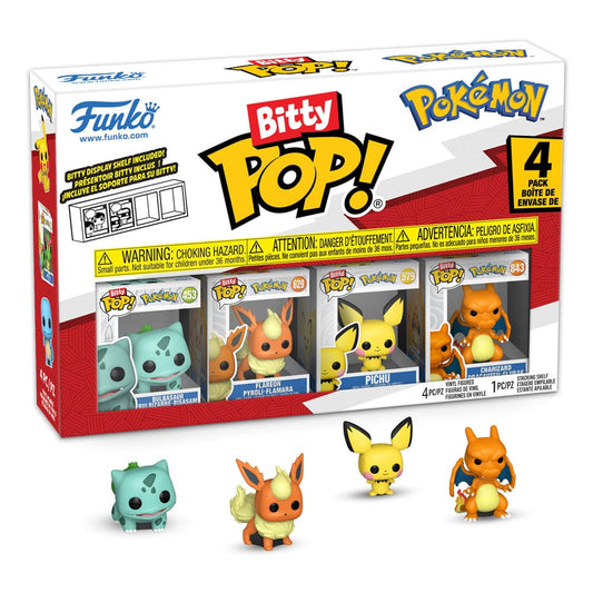 Pokémon Pack de 4 Figuras Bitty POP! Vinyl Series 3 2 cm