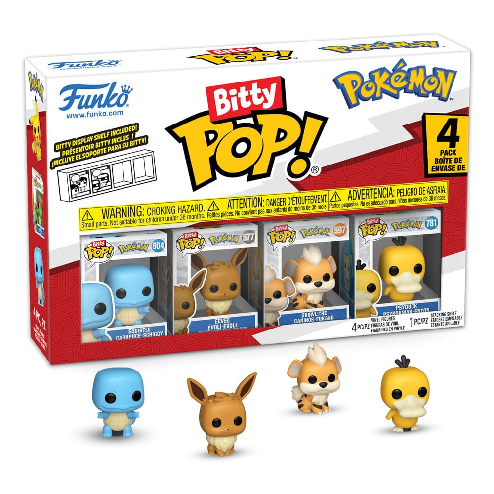 Pokémon Pack de 4 Figuras Bitty POP! Vinyl Series 4 2 cm - Z POP Toys