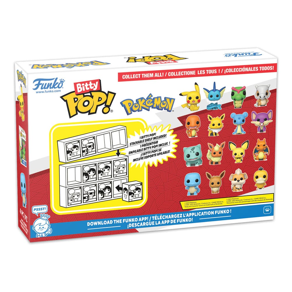 Pokémon Pack de 4 Figuras Bitty POP! Vinyl Series 4 2 cm - Z POP Toys