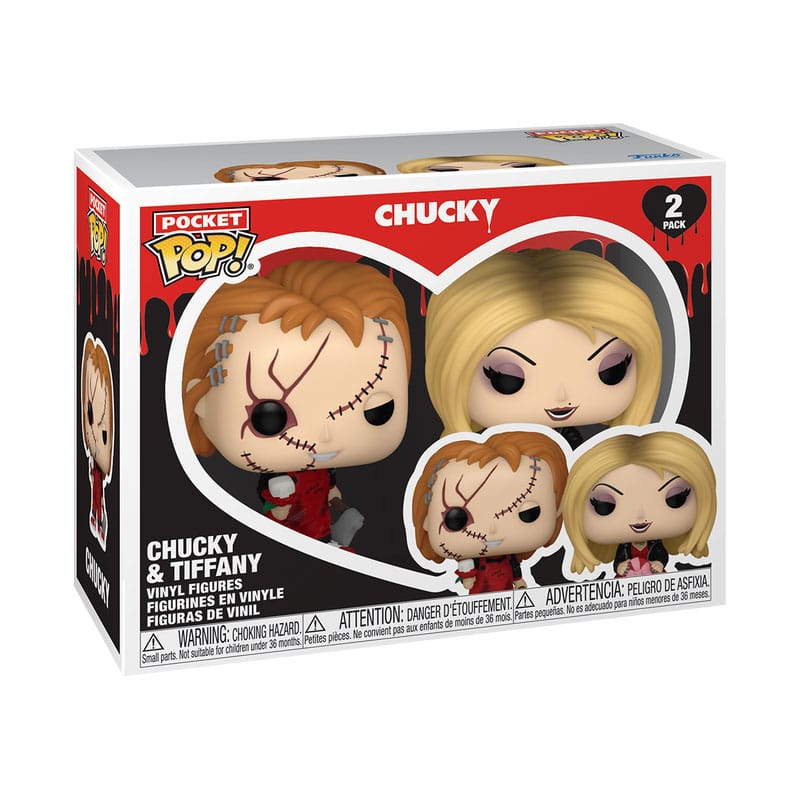 Chucky: el muñeco diabólico Pack de 2 Figuras Pocket POP! Vinyl Valentines 4 cm