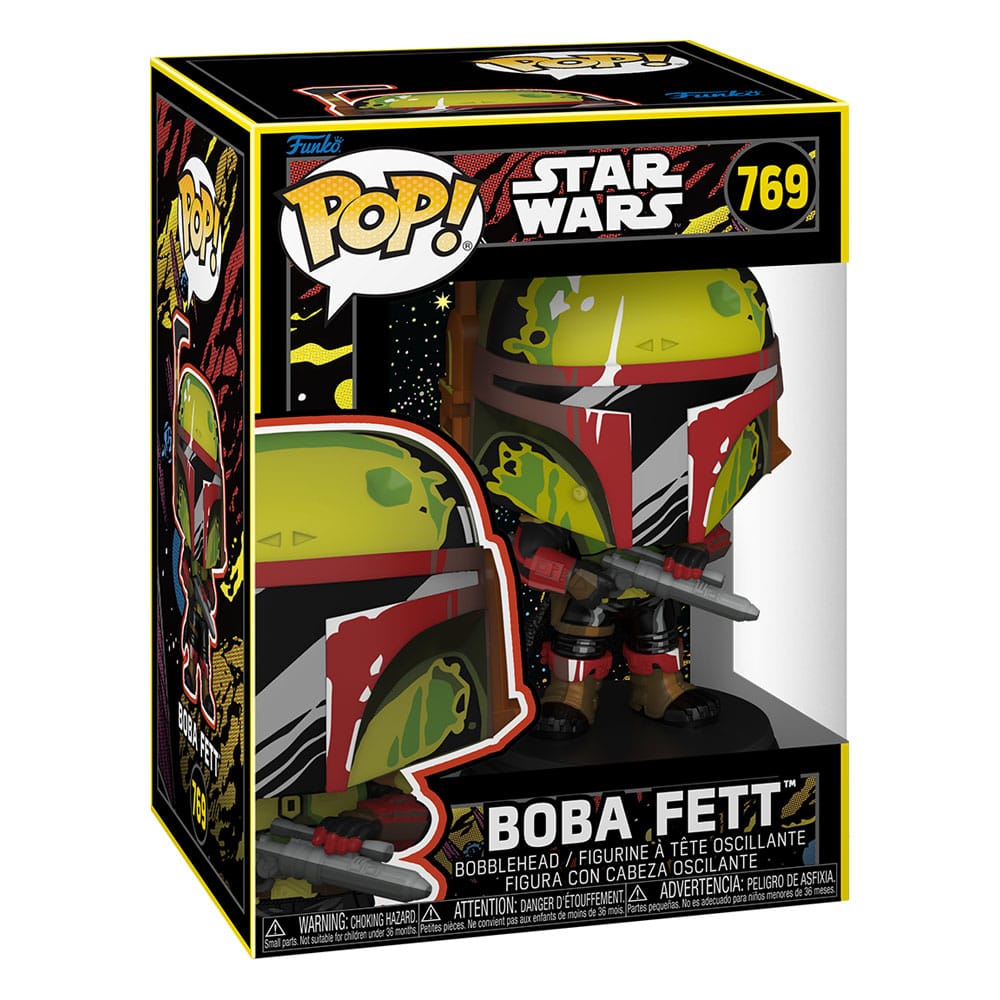 Star Wars : Book of Boba Fett POP! Movie Vinyl Figura Boba Fett(Retro) 9 cm