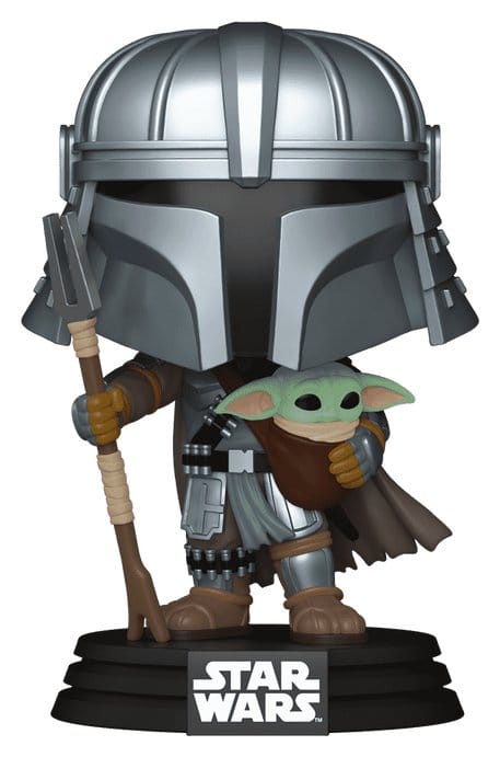 Star Wars Figura POP! Vinyl Cabezón Mandalorian with Grogu (Impressions) Exclusive 9 cm
