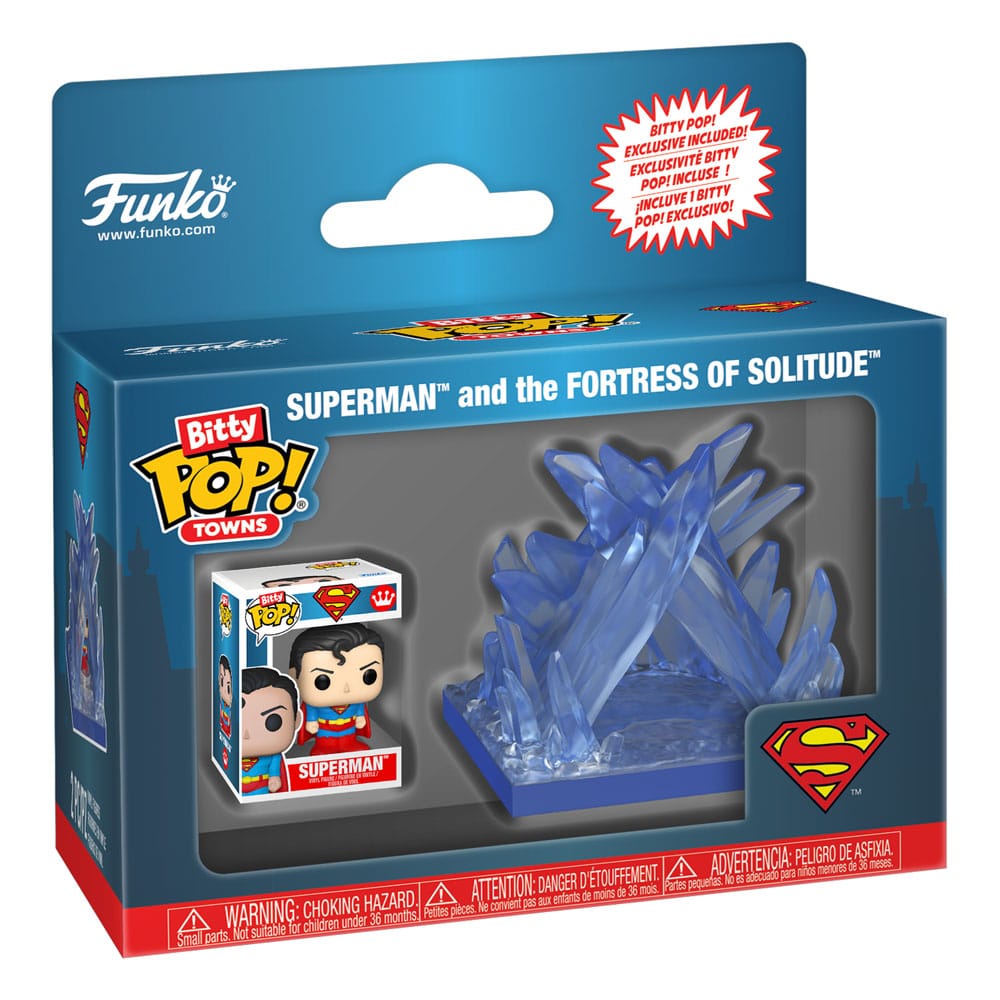 DC Comics Bitty POP! Towns Vinyl Figura Superman and the Fortress of Solitude - Z POP Toys