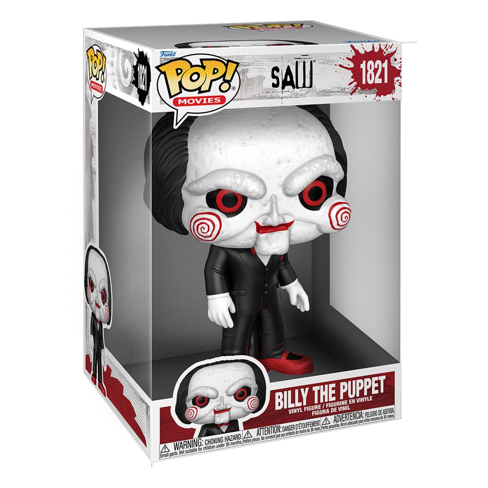 Saw Figura Super Sized Jumbo POP! Movies Vinyl Billy the Puppet 25 cm - Z POP Toys
