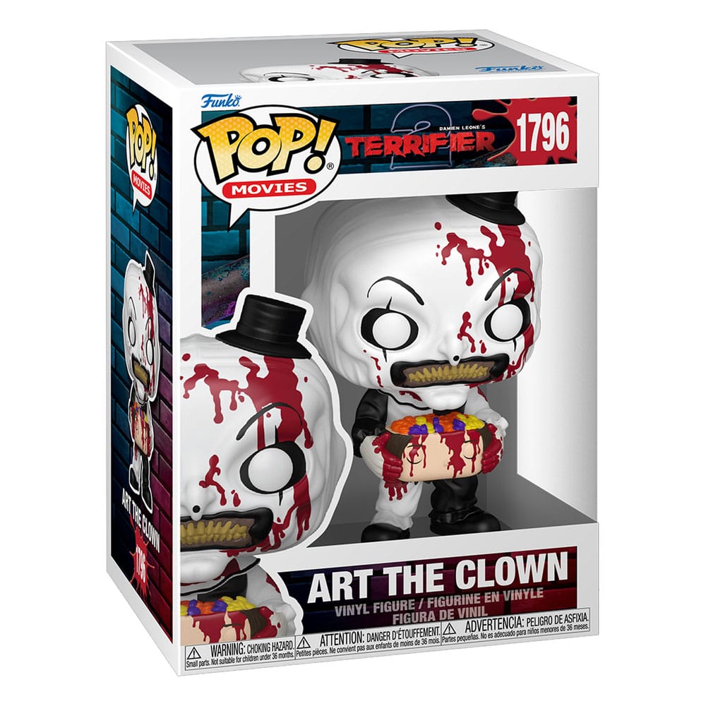 Terrifier 2 Figura POP! Movies Vinyl Art the Clown with Candy Filled Head 9 cm