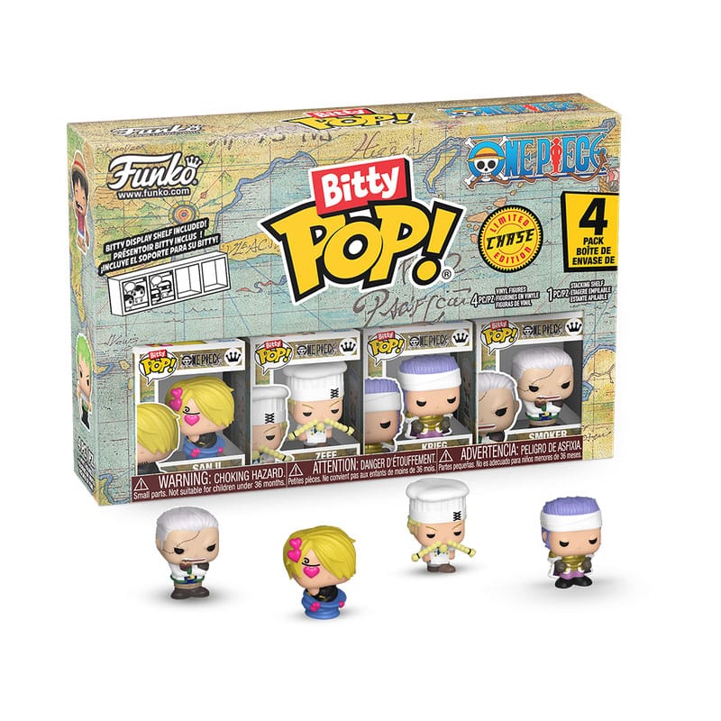 One Piece Pack de 4 Figuras Bitty POP! Vinyl Sanji 2,5 cm