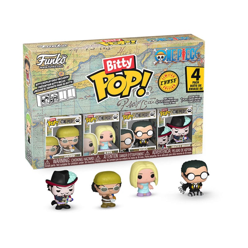 One Piece Pack de 4 Figuras Bitty POP! Vinyl Usopp 2,5 cm