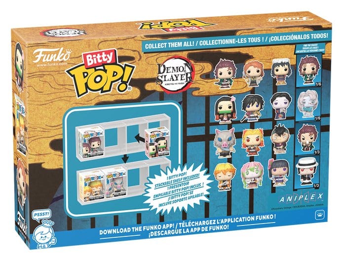 Demon Slayer: Kimetsu no Yaiba Pack de 4 Figuras Bitty POP! Vinyl Tanjiro 2,5 cm