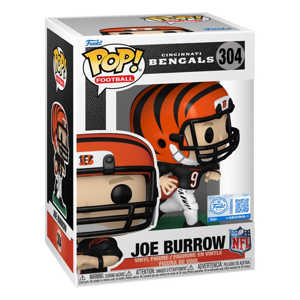 NFL: Legends POP! Sports Vinyl Figura Bengals- Joe Burrow(BK JRSY) 9 cm - Z POP Toys
