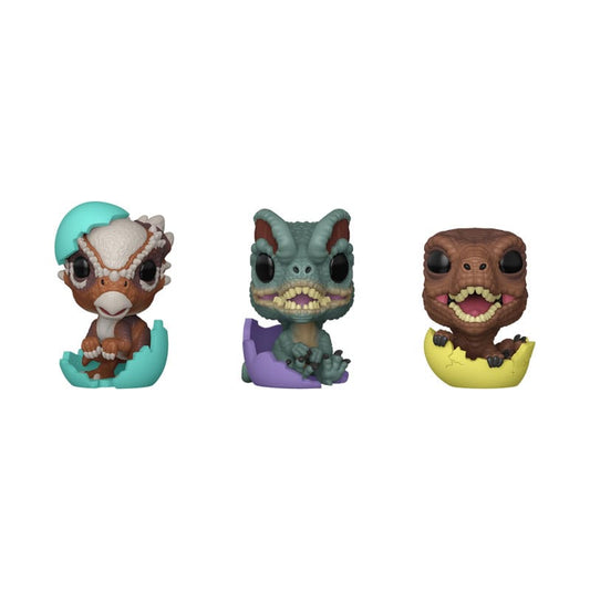 Jurassic Park Figura Pocket POP! Vinyl Easter Egg 3-Pack Dinos 4 cm