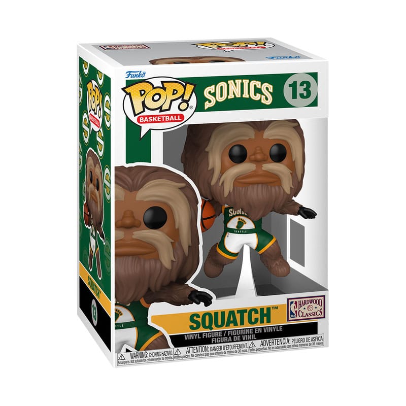 NBA Legends POP! Sports Vinyl Figura Mascots Sonics- Sasquatch 9 cm - Z POP Toys