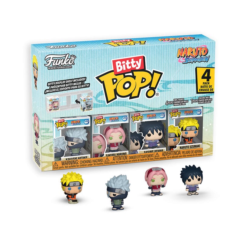 Naruto Shippuden Pack de 4 Figuras Bitty POP! Vinyl Team 7 w/CH 2,5 cm