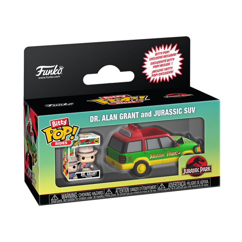 Jurassic Park Bitty POP! Ride Vinyl Figura Jurassic SUV w/Dr. G 2,5 cm