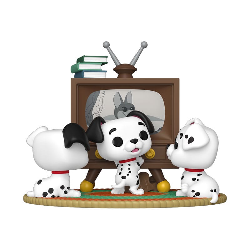 101 dálmatas POP Moment Vinyl Figuras Rolly, Patch & Lucky with TV 9 cm - Z POP Toys