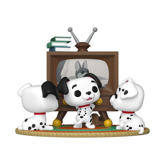 101 dálmatas POP Moment Vinyl Figuras Rolly, Patch & Lucky with TV 9 cm - Z POP Toys