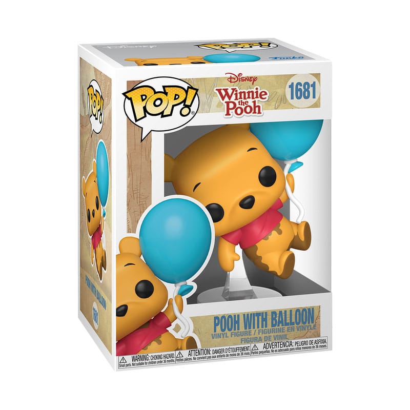 Disney POP! Animation Vinyl Figura Pooh w/Balloon 9 cm