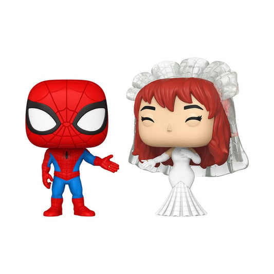 Marvel Pack de 2 POP! Vinyl Figuras Superhero Couples- SM & MJ 9 cm