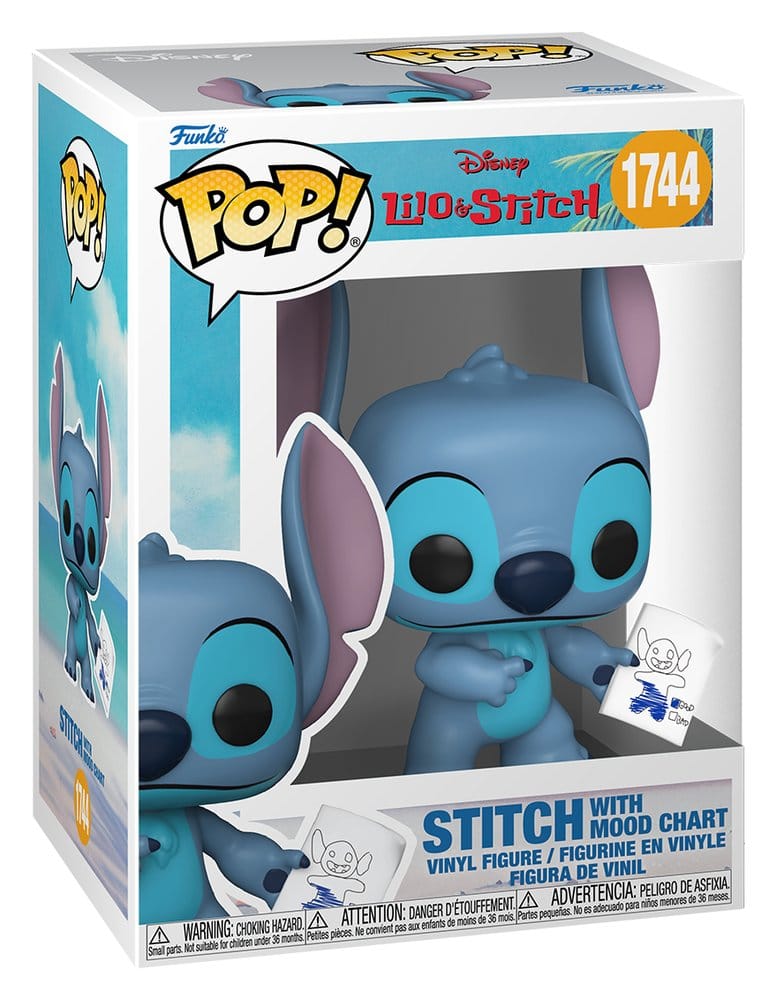 Lilo & Stitch Figura POP! Vinyl Stitch with Mood Chart 9 cm