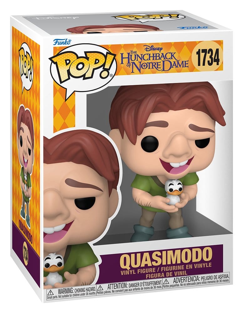 El jorobado de Notre Dame Figura POP! Vinyl Quasimodo with Bird 9 cm
