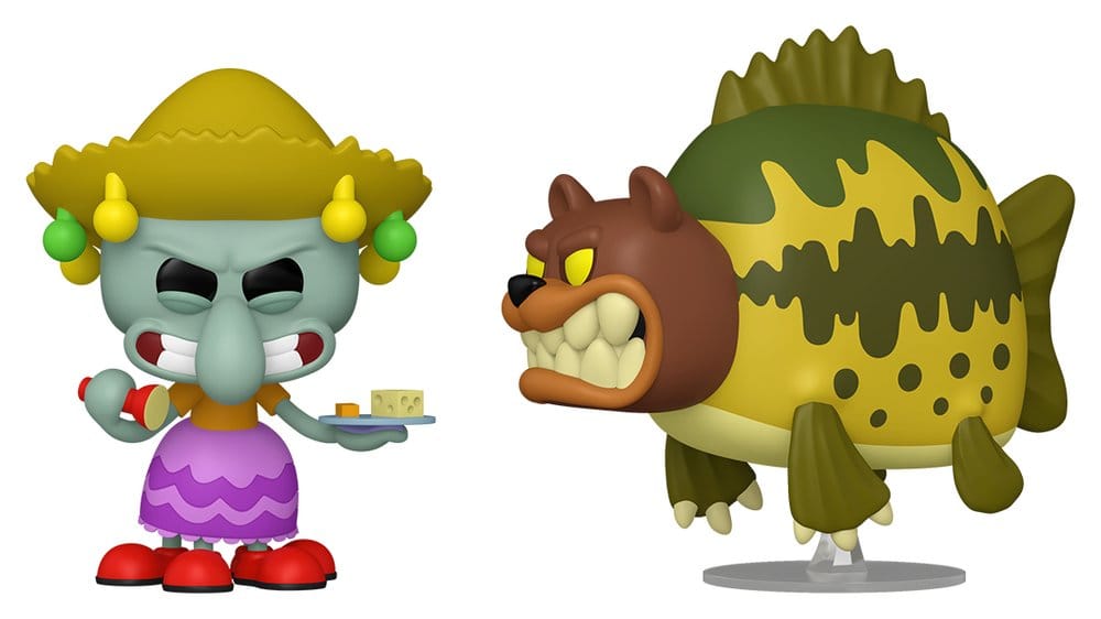 Bob Esponja Figura Pack de 2 POP! Animation Vinyl Squidward & Sea Bear 9 cm